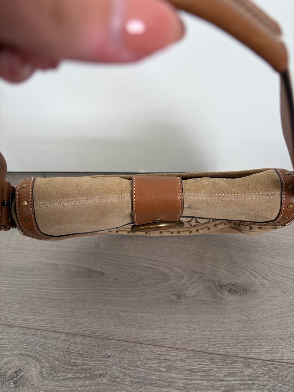 Coach Vintage Y2K Signature Canvas and Suede Shoulder Bag - Picture 3 of 15